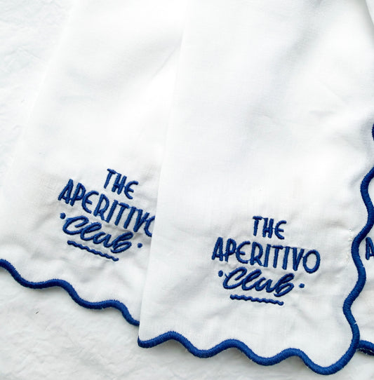 Apertivo Cocktail Napkin Blue