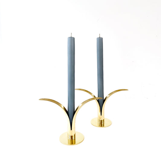 Danish Column Candle - Dusty Blue