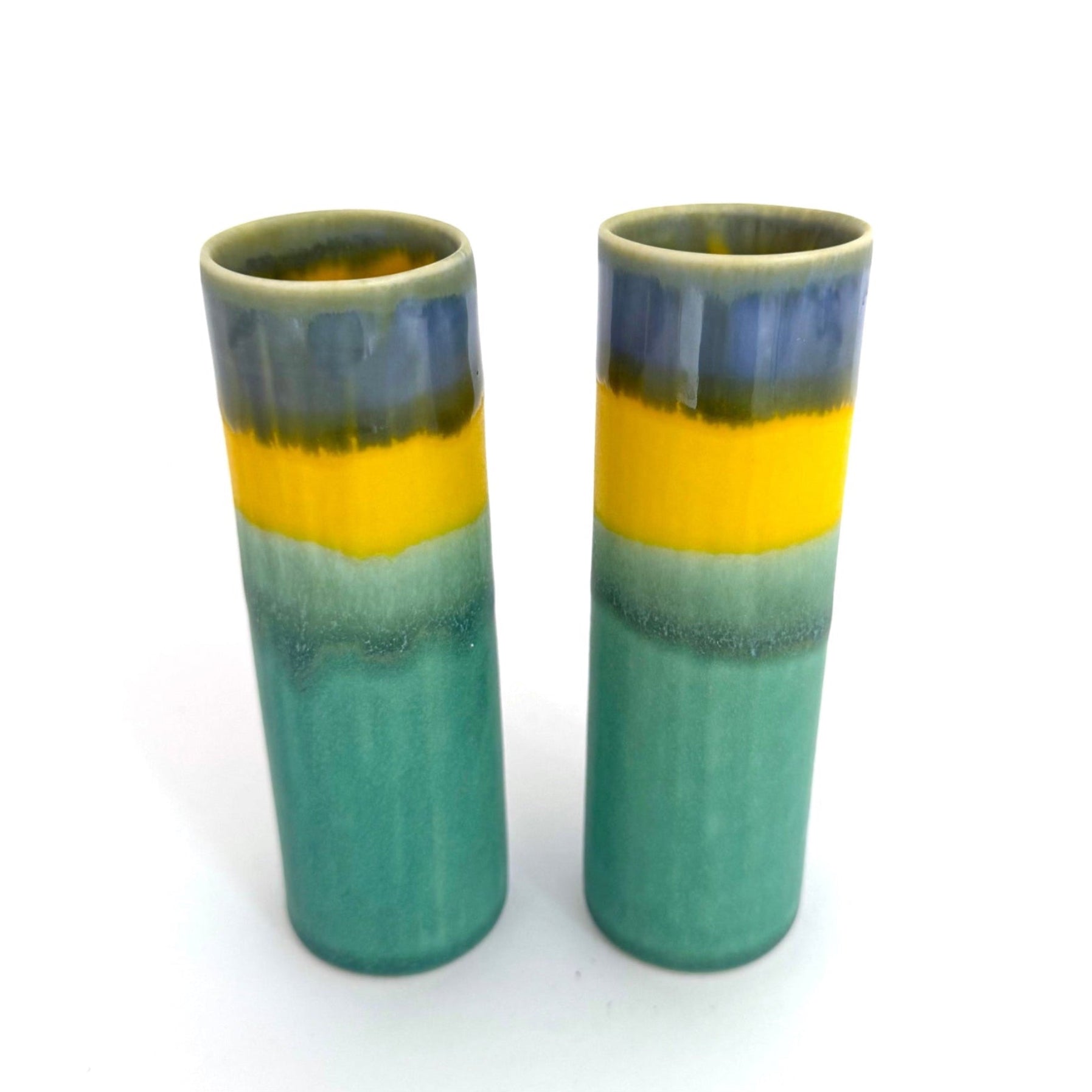 Medium Vase - Celadon/Yellow
