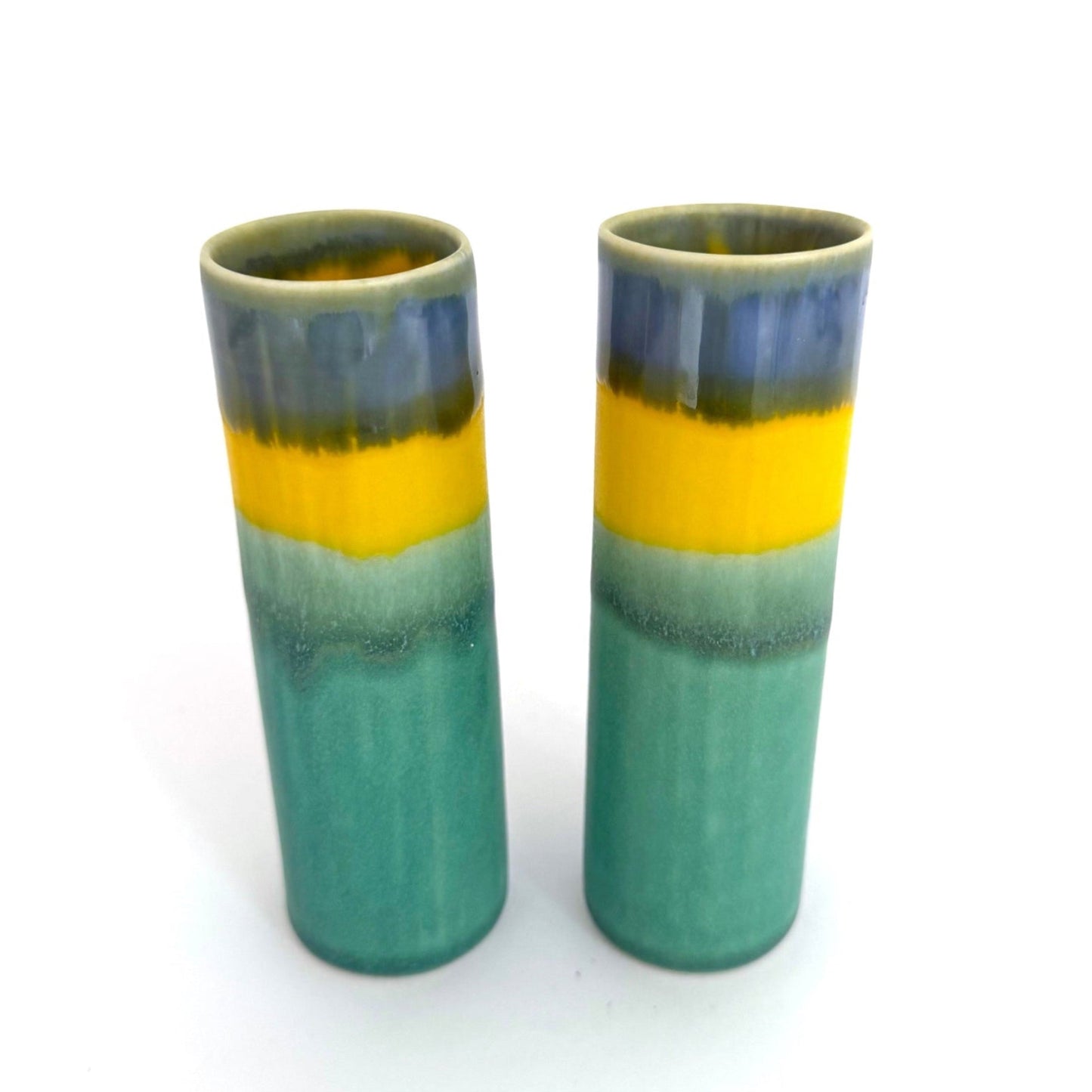 Medium Vase - Celadon/Yellow