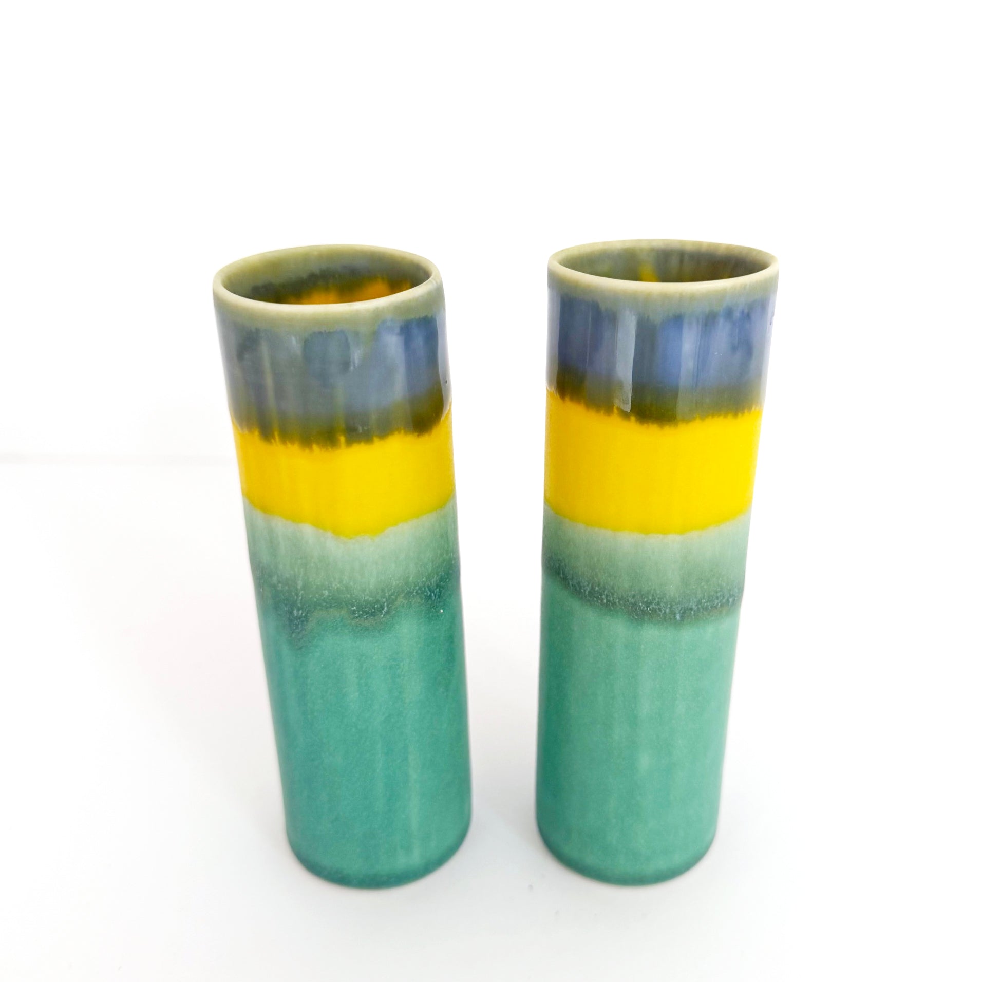 Medium Vase - Celadon/Yellow