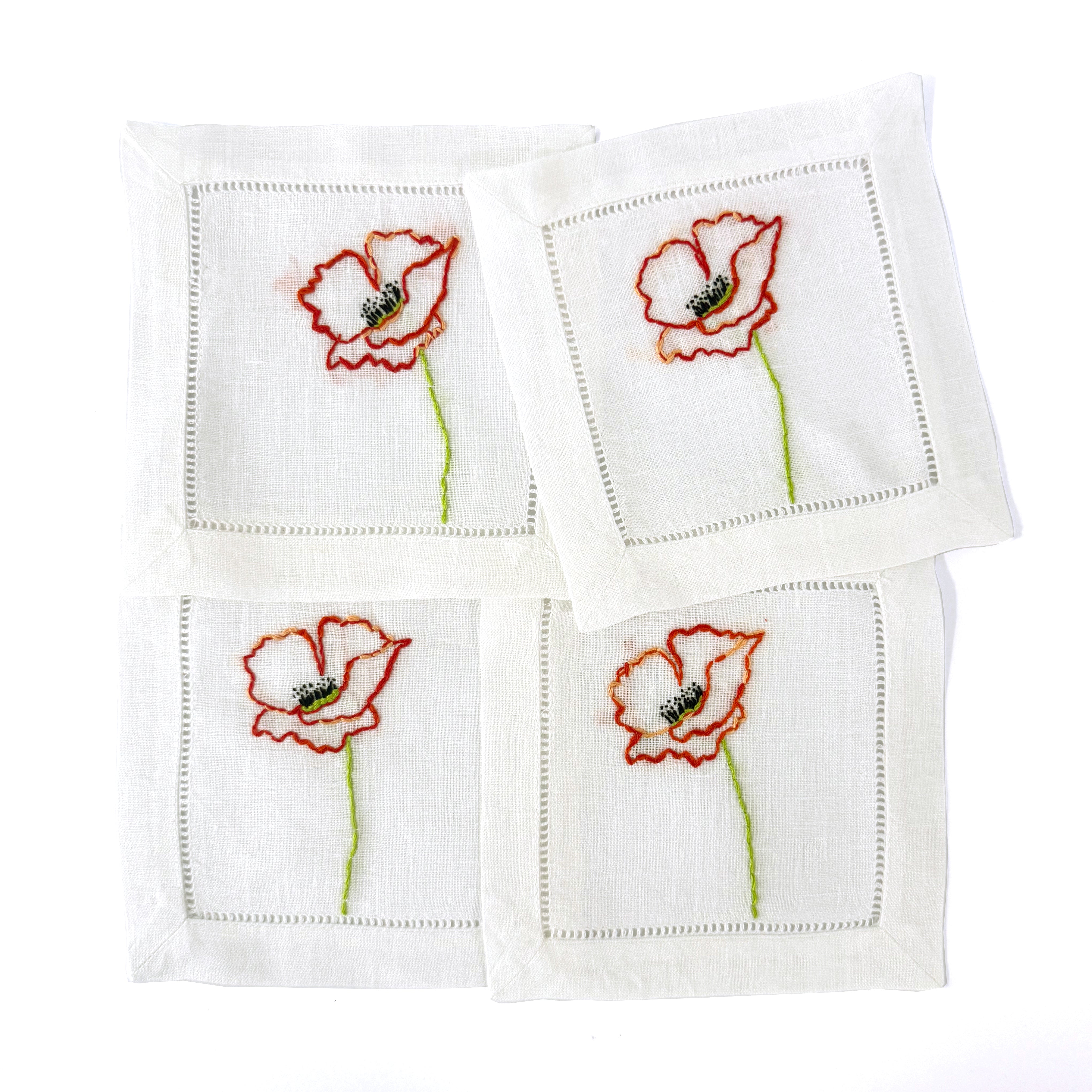 Embroidered Cocktail Napkin