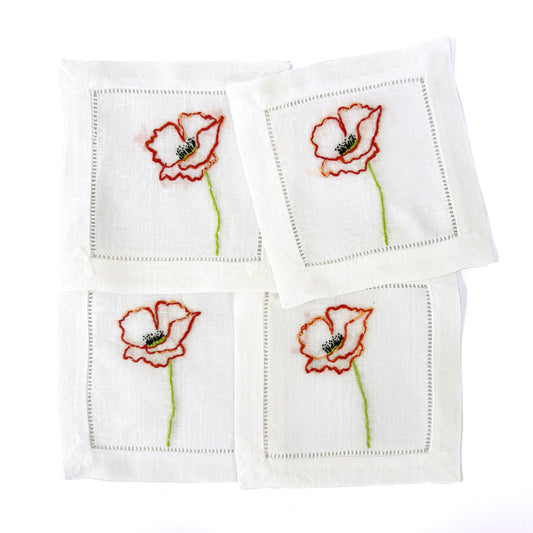 Embroidered Cocktail Napkin