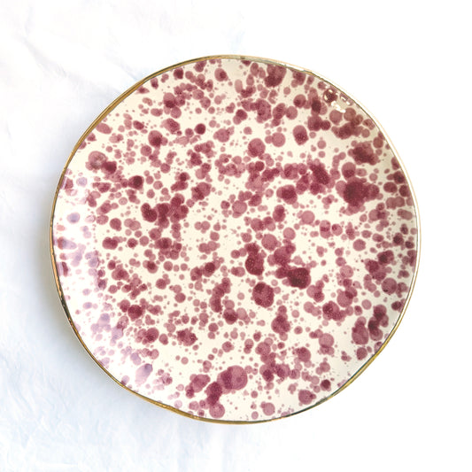 Rose Splatterware Plate
