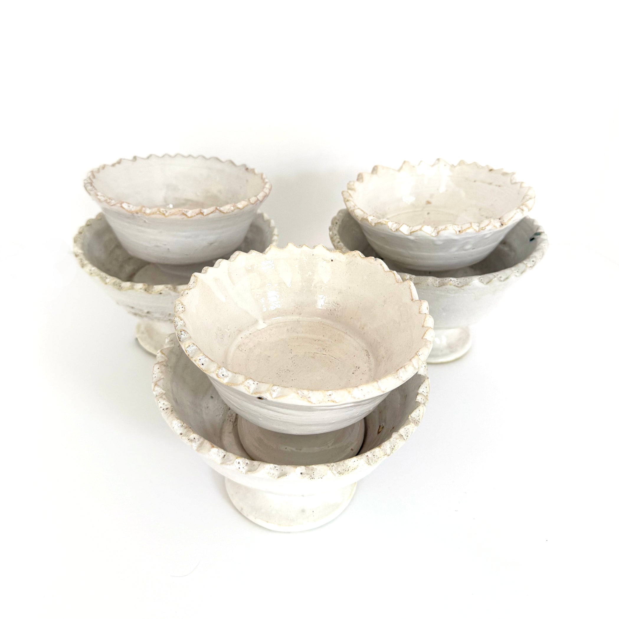 Small White Moroccan Pedestal