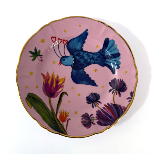 Bird in Love Plate