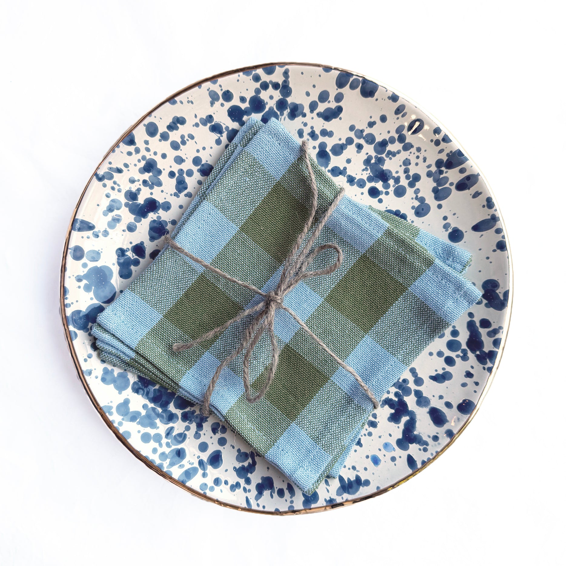 Blue Splatterware Plate